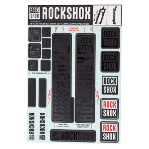 RockShox Fork Decal Kit (Stealth Black) (For RS-1 and forks with 30/32mm Upper Tubes)