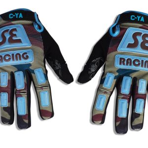 SE Racing Retro Gloves (Camo / SE Blue) (3XL)