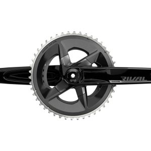 SRAM Rival AXS Crankset (Black) (2 x 12 Speed) (DUB Spindle) (D1) (165mm) (48/35T) (107 BCD) (Bottom