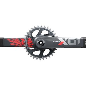 SRAM X01 Eagle 12-Speed DUB Crankset (Lunar/Red) (170mm) (32T)