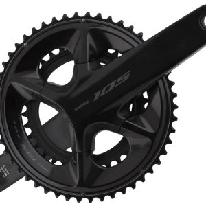 Shimano 105 FC-R7100 Crankset (Black) (2 x 12 Speed) (Hollowtech II) (165mm) (50/34T)