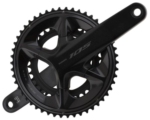 Shimano 105 FC-R7100 Crankset (Black) (2 x 12 Speed) (Hollowtech II) (165mm) (50/34T)