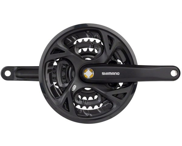 Shimano FC-M371-L (Black) (3 x 9 Speed) (Square Taper) (175mm) (48/36/26T) (Riveted)