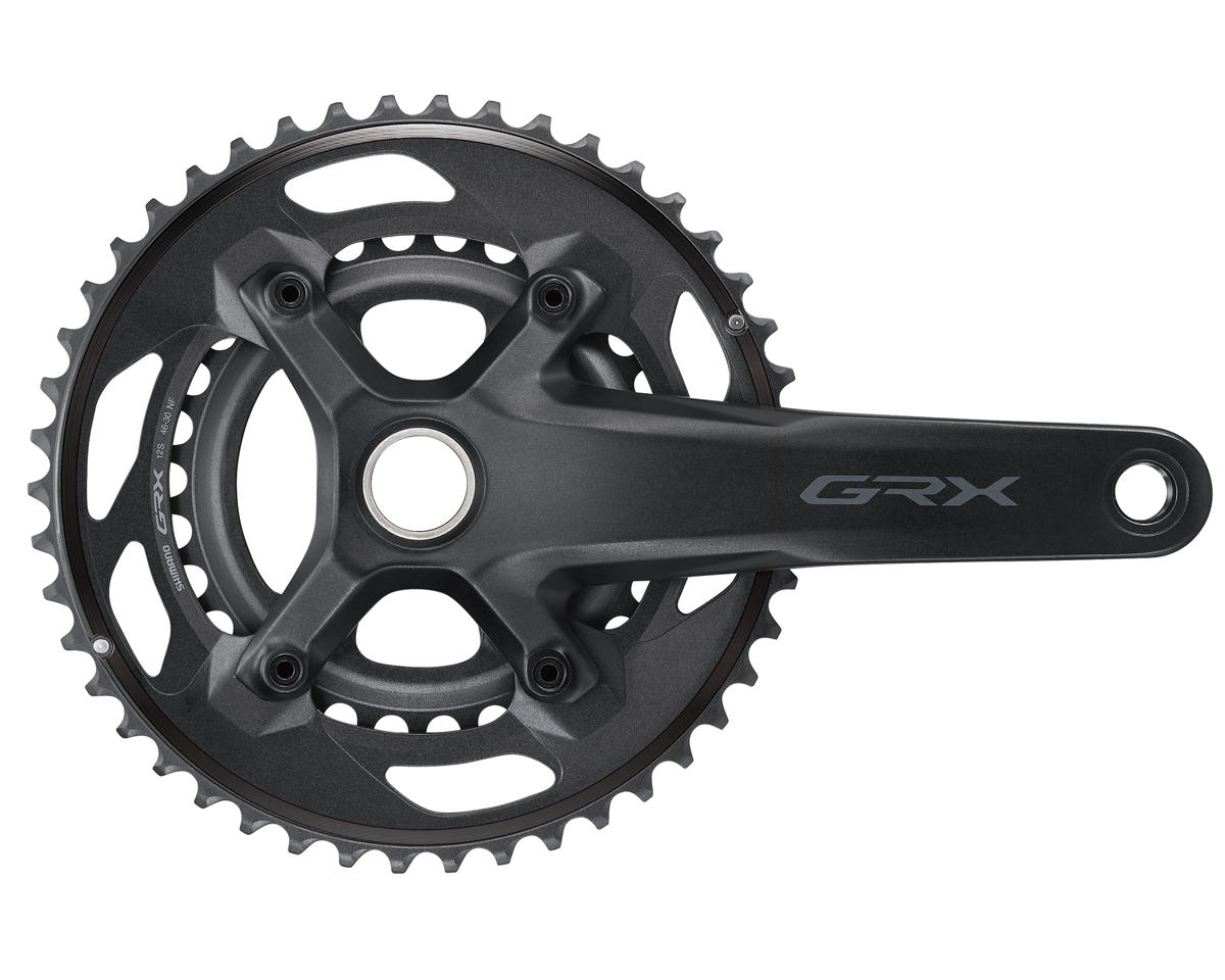 Shimano GRX FC-RX610-2 Crankset (Black) (2 x 12 Speed) (Hollowtech II) (165mm) (46/30T)