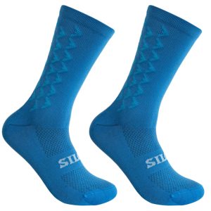 Silca Aero Tall Socks (Cyan Blue) (L)