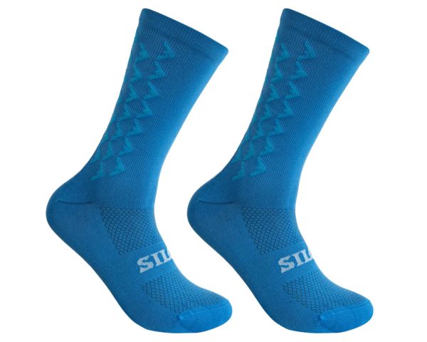 Silca Aero Tall Socks (Cyan Blue) (L)