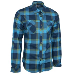 Sombrio Men's Vagabond Riding Shirt (Boreal Blue Plaid) (S)