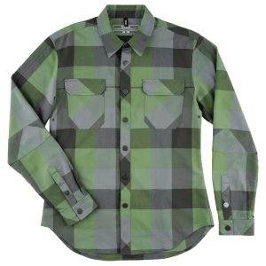 Sombrio Men's Vagabond Riding Shirt (Clover Green Plaid) (S)