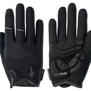 Specialized Body Geometry Dual-Gel Long Finger Gloves (Black) (L)