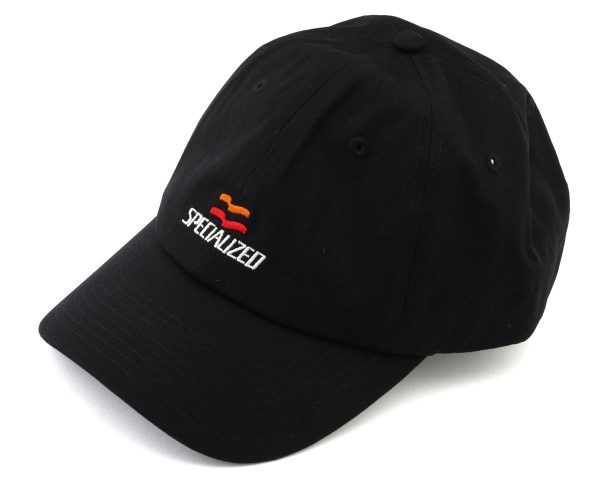 Specialized Flag Graphic 6 Panel Dad Hat (Black) (Universal Adult)