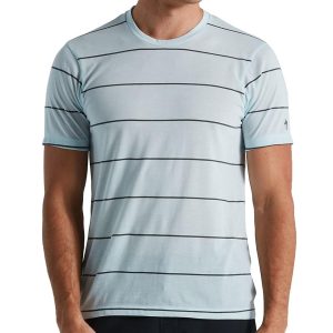 Specialized Men's Drirelease Tech Tee (Ice Blue/Stripe) (XL)