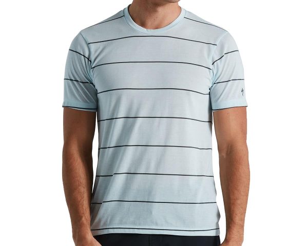 Specialized Men's Drirelease Tech Tee (Ice Blue/Stripe) (XL)