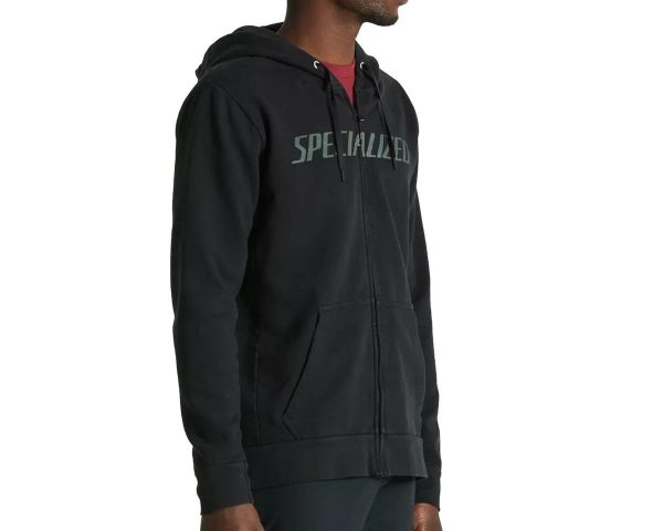 Specialized Men's Legacy Wordmark Zip-Up Hoodie (Black) (S)