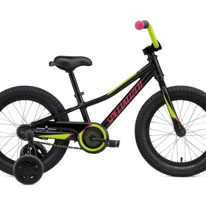 Specialized Riprock 16" Coaster Bike (Black/Hyper Green/Pink) (Size 7)