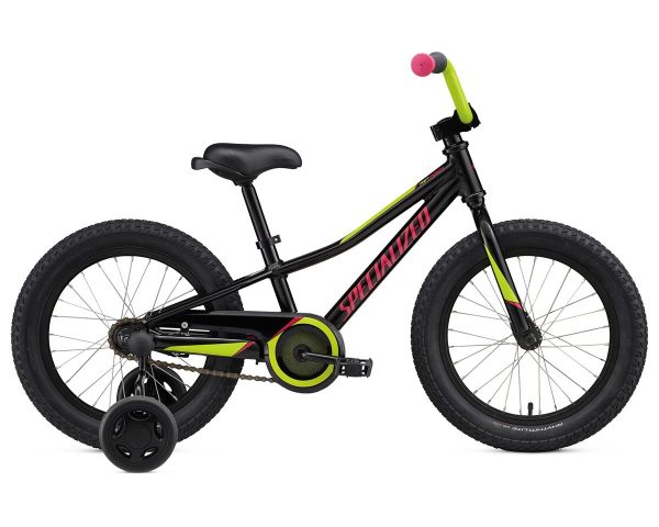 Specialized Riprock 16" Coaster Bike (Black/Hyper Green/Pink) (Size 7)