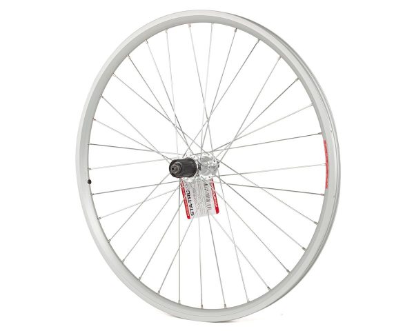 Sta-Tru Quick Release Double Wall Rear Wheel (Silver) (Shimano HG) (QR x 135mm) (26") (Tubeless)