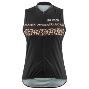 Sugoi Women's Evolution Zap Sleeveless Jersey (Black Leopard) (2XL)