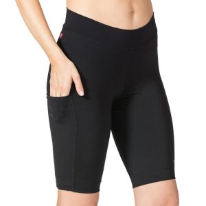 Terry Women's Bike Bermuda Shorts (Black) (M)
