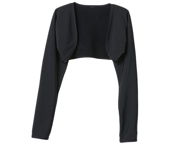 Terry Women's Bolero Light Long Sleeve Top (Black) (2XL/3XL)