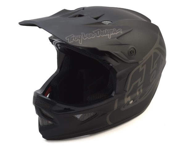 Troy Lee Designs D3 Fiberlite Full Face Helmet (Mono Black) (2XL)