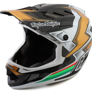 Troy Lee Designs D4 Carbon Full Face Helmet (Ever Black/Gold) (2XL) (w/ MIPS)