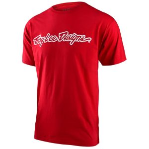 Troy Lee Designs Signature Short Sleeve Tee (Red) (S)