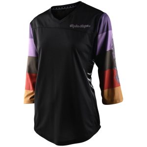 Troy Lee Designs Women's Mischief 3/4 Sleeve Jersey (Rugby Black) (XL)