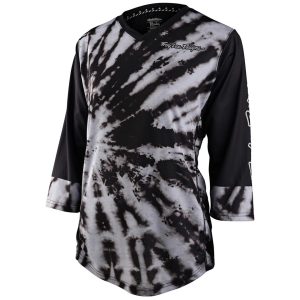 Troy Lee Designs Women's Mischief 3/4 Sleeve Jersey (Tie Dye Black) (S)