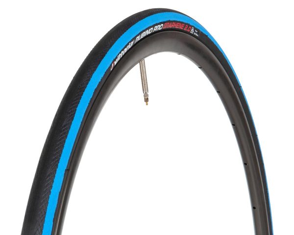Vittoria Rubino Pro Tube-Type Road Tire (Black/Blue) (700c) (25mm) (Folding) (Graphene 2.0)