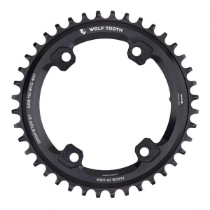 Wolf Tooth Components | 110 Bcd Asymmetric 4-Bolt Aero Chainrings 50T (For Grx) | Aluminum