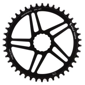 Wolf Tooth Components Cinch Direct Mount CX/Road Chainring (Black) (Drop-Stop B) (Single) (42T)