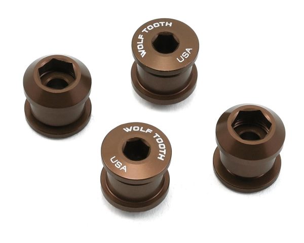 Wolf Tooth Components Dual Hex Fitting Chainring Bolts (Espresso) (6mm) (4 Pack) (For 1x Use)