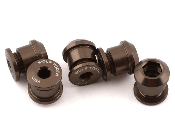 Wolf Tooth Components Dual Hex Fitting Chainring Bolts (Espresso) (6mm) (5 Pack) (For 1x Use)