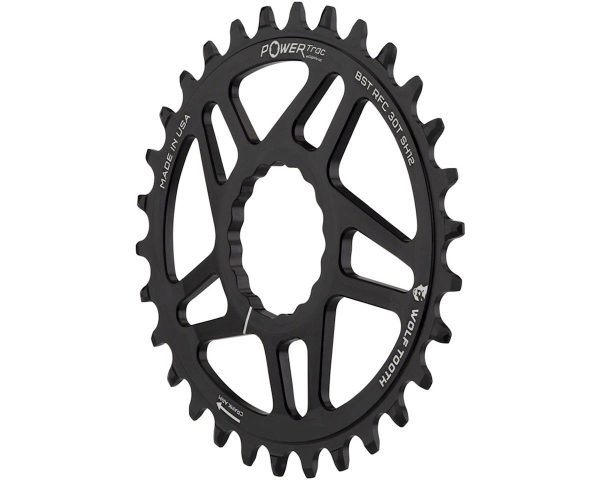 Wolf Tooth Components Elliptical Direct Mount Chainring (Black) (Drop-Stop ST) (Single) (3mm Offset/