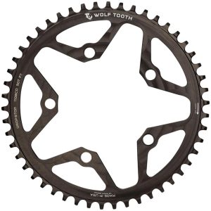 Wolf Tooth Components Gravel/CX/Road Chainring (Black) (Drop-Stop B) (Single) (110mm BCD) (52T)