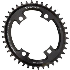 Wolf Tooth Components SRAM Road Elliptical Chainring (Black) (107mm BCD) (Drop-Stop B) (Single) (38T
