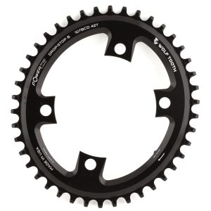 Wolf Tooth Components SRAM Road Elliptical Chainring (Black) (107mm BCD) (Drop-Stop B) (Single) (42T