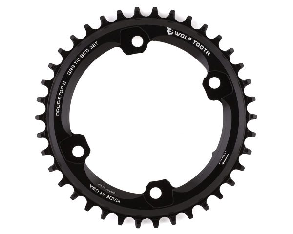 Wolf Tooth Components Shimano GRX Chainring (Black) (Drop-Stop B) (Single) (38T) (110mm Asym. BCD)