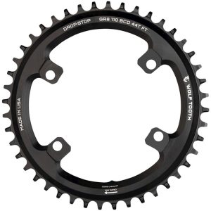 Wolf Tooth Components Shimano GRX Chainring (Black) (Drop-Stop B) (Single) (44T) (110mm Asym. BCD)