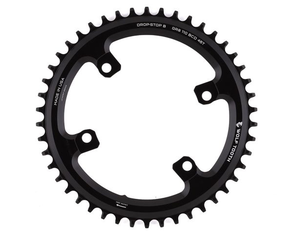 Wolf Tooth Components Shimano GRX Chainring (Black) (Drop-Stop B) (Single) (46T) (110mm Asym. BCD)