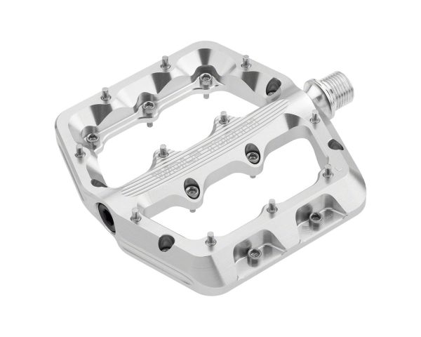 Wolf Tooth Components Waveform Platform Pedals (Raw Silver) (L)
