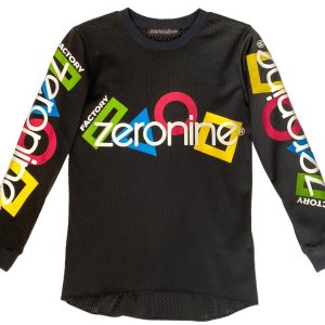 Zeronine Youth Mesh BMX Racing Jersey (Black) (Youth XL)