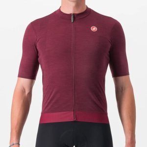 Castelli Essenza Short Sleeve Cycling Jersey - Bordeaux / Medium