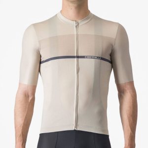 Castelli Tradizione Short Sleeve Cycling Jersey - Silver Moon / Clay / Twilight Blue / Medium