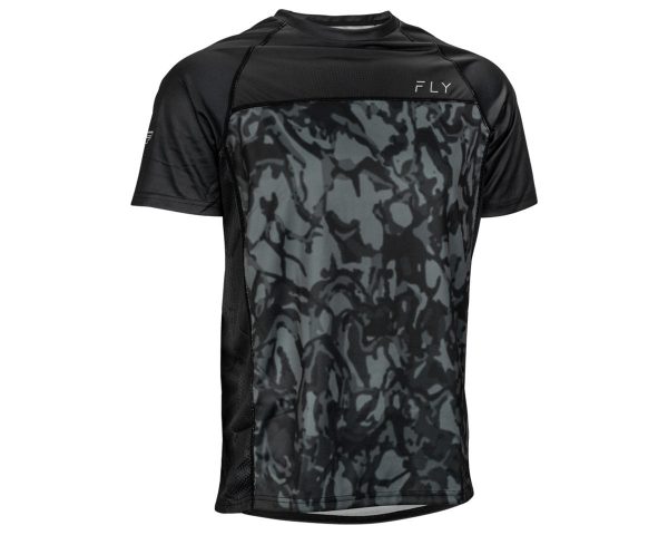 Fly Racing Super D Jersey (Dark Grey Camo/Black) (L)