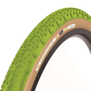 Panaracer Gravel King X1 TLR Colour Edition Gravel Tyre - 700c - Matcha / Brown / 700c / 40mm / Clincher / Folding