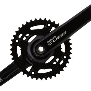 Shimano Cues FC-U4010 Crankset (Black) (2 x 9/10/11 Speed) (2-Piece) (170mm) (40/26T) (Riveted)