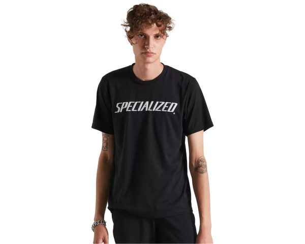 Specialized Wordmark Short Sleeve Tee (Black) (S)