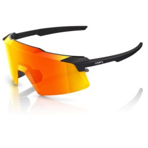 100% Aerocraft Sunglasses - HiPER Lens - Soft Tact Black / HiPER Red Multilayer