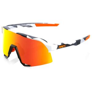 100% S3 Sunglasses HiPER Mirror Lens - Soft Tact Grey Camo / HiPER Red Multilayer / Mirror Lens